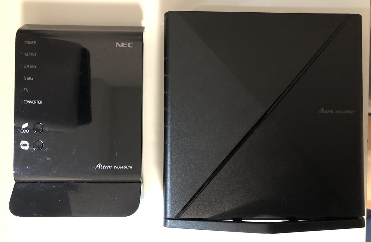 WX5400HPとWG1400HPの比較1