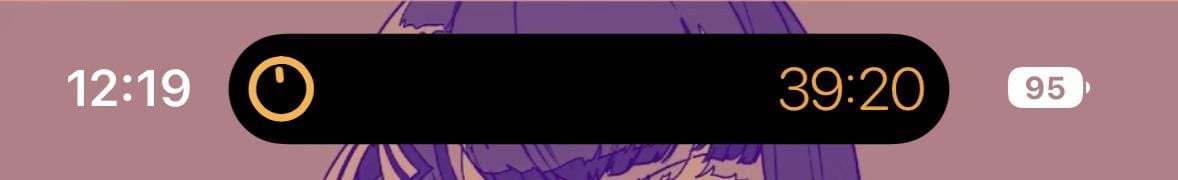 タイマー利用時のDynamic Island