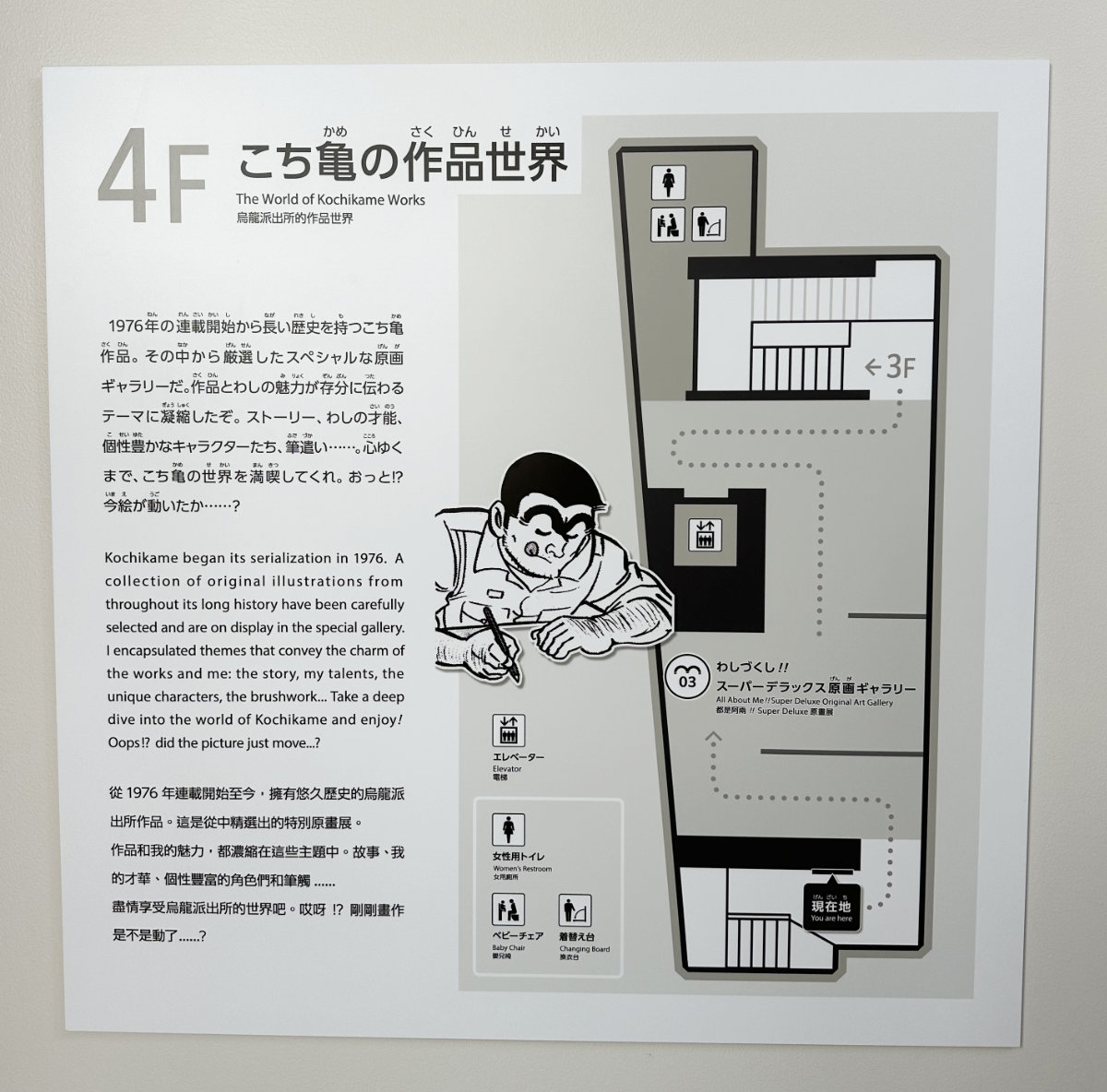 各フロアにある説明